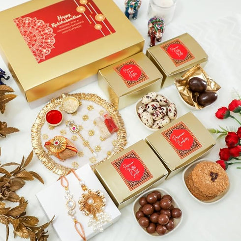 NutriSnacksBox Rakhi Gift for Brother Chocolate Delight Rakshabandhan Gift Combo Box
